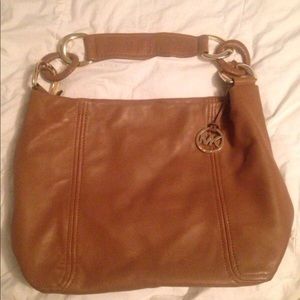 Authentic Michael kors leather purse color: camel